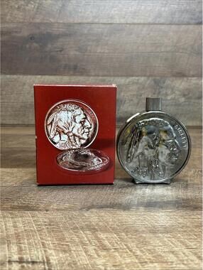 Avon Buffalo Nickel Wild Country After Shave Collectible Bottle with Box-Full